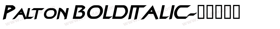 Palton BOLDITALIC字体转换